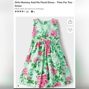 Gymboree Girl's Time For Tea Floral Dress And Teacup Cardigan - NWOT